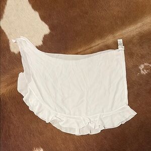 White Ruffled Swim Cover Up